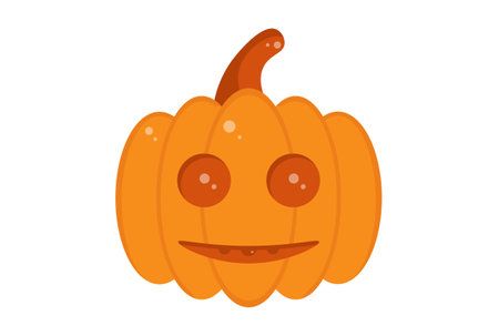 Pumpkin illustration Halloween app icon web symbol artwork signの写真素材