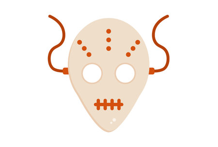 Spooky mask illustration Halloween app icon web symbol artwork signの写真素材