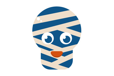 mummy illustration Halloween app icon web symbol artwork signの写真素材