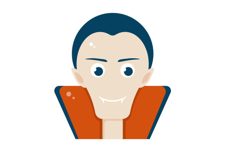 vampire illustration Halloween app icon web symbol artwork signの写真素材