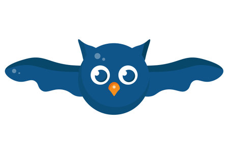 owl illustration Halloween app icon web symbol artwork signの写真素材