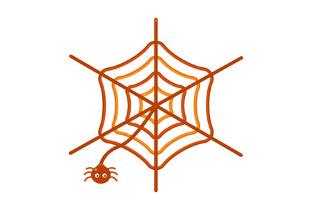 spider web illustration Halloween app icon web symbol artwork signの写真素材