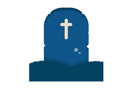 grave illustration Halloween app icon web symbol artwork signの写真素材