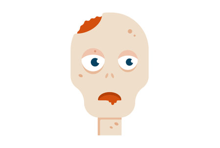 Zombie illustration Halloween app icon web symbol artwork signの写真素材
