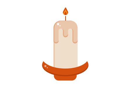 candle illustration Halloween app icon web symbol artwork signの写真素材