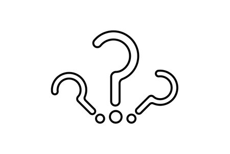 question line icon black ask symbol sign artの写真素材