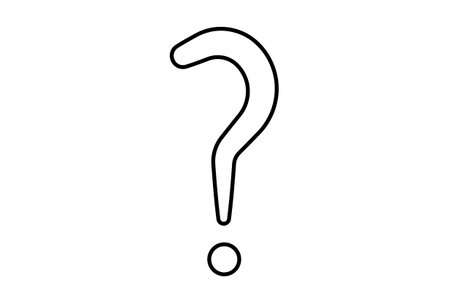 question line icon black ask symbol sign artの写真素材