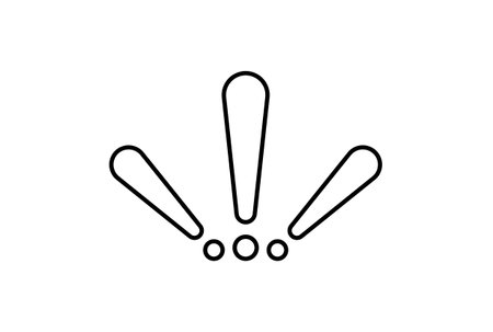 exclamation mark outline icon black error symbol warning sign artの写真素材