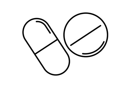 tablets line flat icon black science outline symbol app web signの写真素材