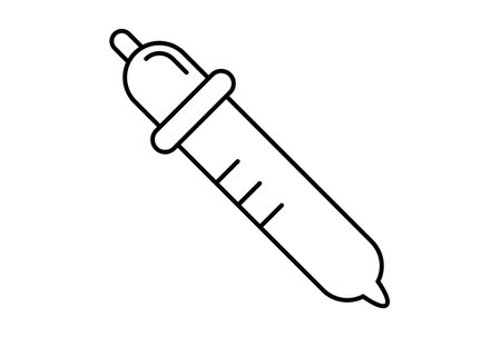Pipette line flat icon black science outline symbol app web signの写真素材