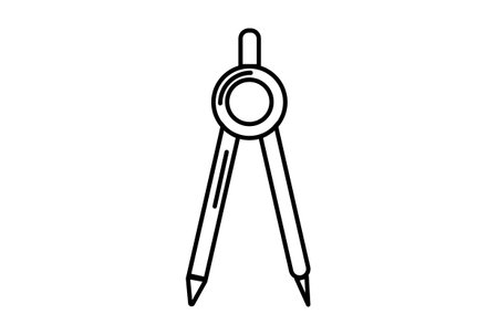 dividers line flat icon black science outline symbol app web signの写真素材