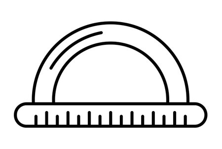 protractor line flat icon black science outline symbol app web signの写真素材