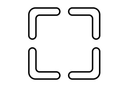square flat icon minimalistic line shape symbol black sign artworkの写真素材