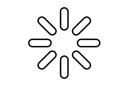 Loading flat icon minimalistic line shape symbol black sign artworkの写真素材