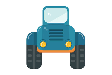agrimotor illustration colored icon detailed transportation symbol vehicle shape sign artworkの写真素材