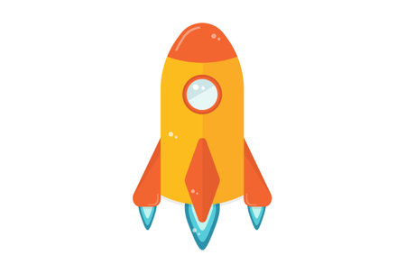 rocket illustration colored icon detailed transportation symbol vehicle shape sign artworkの写真素材