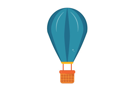 balloon illustration colored icon detailed transportation symbol vehicle shape sign artworkの写真素材