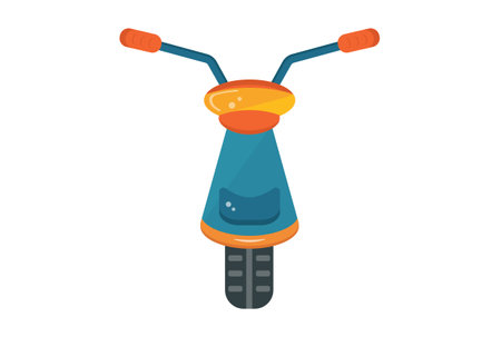 moped illustration colored icon detailed transportation symbol vehicle shape sign artworkの写真素材