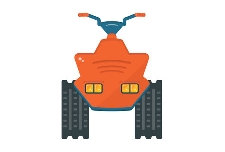 quad bike illustration colored icon detailed transportation symbol vehicle shape sign artworkの写真素材