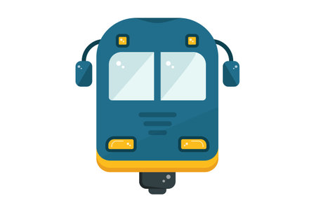 train illustration colored icon detailed transportation symbol vehicle shape sign artworkの写真素材