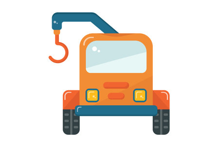 tow truck illustration colored icon detailed transportation symbol vehicle shape sign artworkの写真素材
