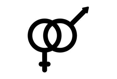 hetero flat icon valentines day symbol black glyph sign artworkの写真素材