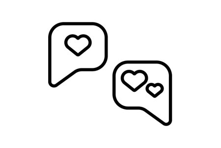 Dialog line icon valentines day sign flat minimalist symbol artの写真素材