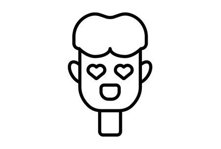wilted guy line icon valentines day sign flat minimalist symbol artの写真素材