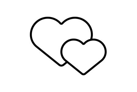 Heart line icon valentines day sign flat minimalist symbol artの写真素材