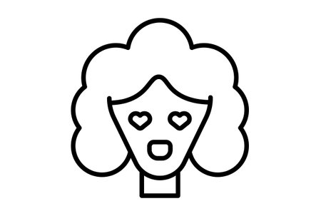Woman in love line icon valentines day sign flat minimalist symbol artの写真素材