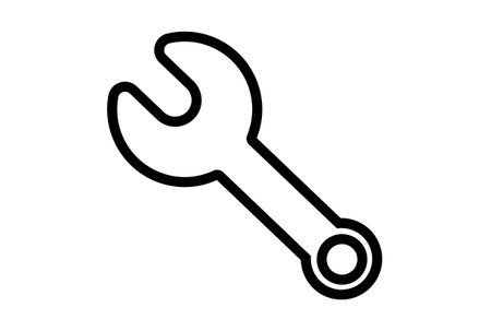 Wrench flat icon seo web symbol shape app line sign artの写真素材
