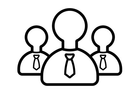 Business team flat icon seo web symbol shape app line sign artの写真素材