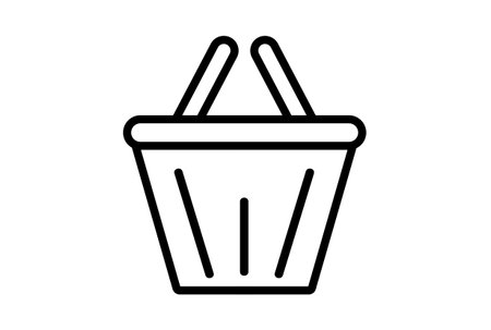 Shopping basket flat icon seo web symbol shape app line sign artの写真素材