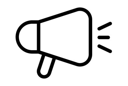 Loudspeaker flat icon seo web symbol shape app line sign artの写真素材