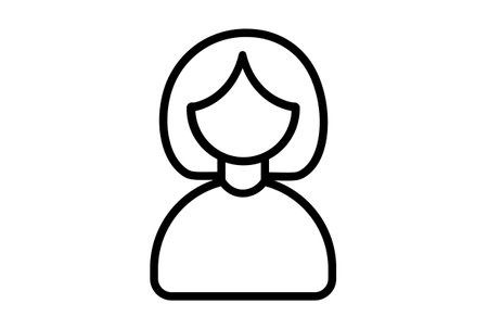 Woman flat icon seo web symbol shape app line sign artの写真素材