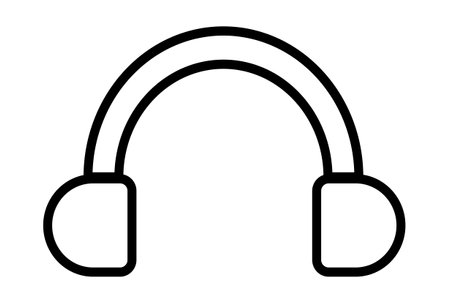 Headphone flat icon seo web symbol shape app line sign artの写真素材
