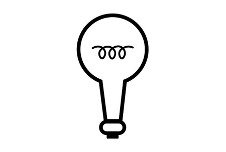Light bulb flat icon seo web symbol shape app line sign artの写真素材