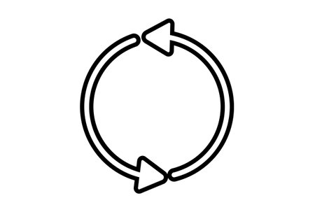 Two arrows flat icon seo web symbol shape app line sign artの写真素材