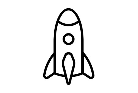 rocket flat icon seo web symbol shape app line sign artの写真素材