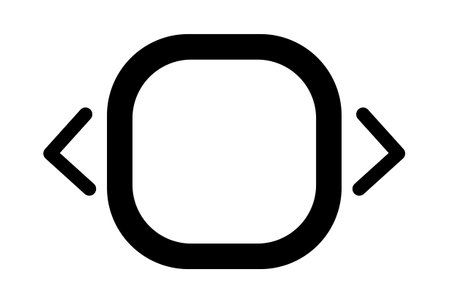 Field with arrows line icon flat UI symbol black minimalistic sign app artの写真素材