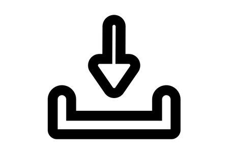 Download line icon flat UI symbol black minimalistic sign app artの写真素材