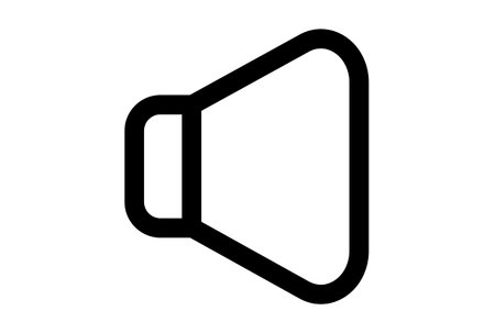 Loudspeaker line icon flat UI symbol black minimalistic sign app artの写真素材