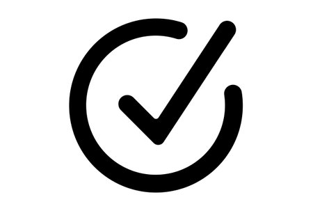 Check hook line icon flat UI symbol black minimalistic sign app artの写真素材