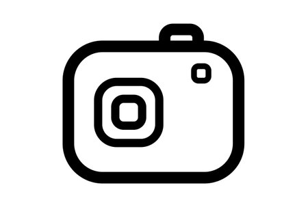 Camera line icon flat UI symbol black minimalistic sign app artの写真素材