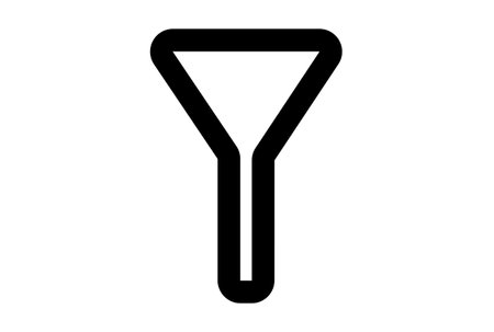 Filter funnel line icon flat UI symbol black minimalistic sign app artの写真素材