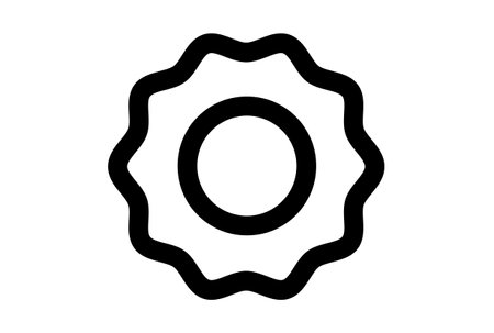 Gear line icon flat UI symbol black minimalistic sign artの写真素材