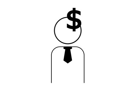 business person flat icon business symbol art black outline sign artworkの写真素材