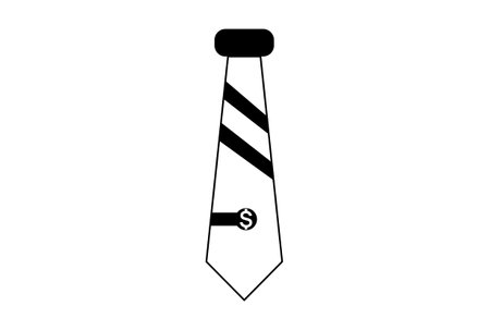tie flat icon business symbol art black outline sign artworkの写真素材