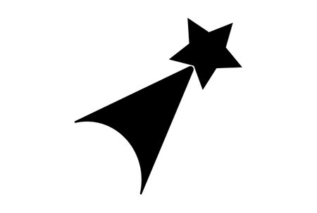 shooting star flat outline icon science symbol art sign artworkの写真素材