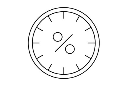 Discount time flat outline icon minimalistic symbol black line sign artの写真素材